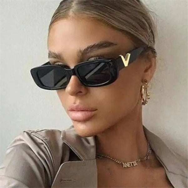 Retro Rectangle Sunglasses for Women